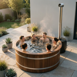 Hot Tub met Externe kachel - Tot 8 personen