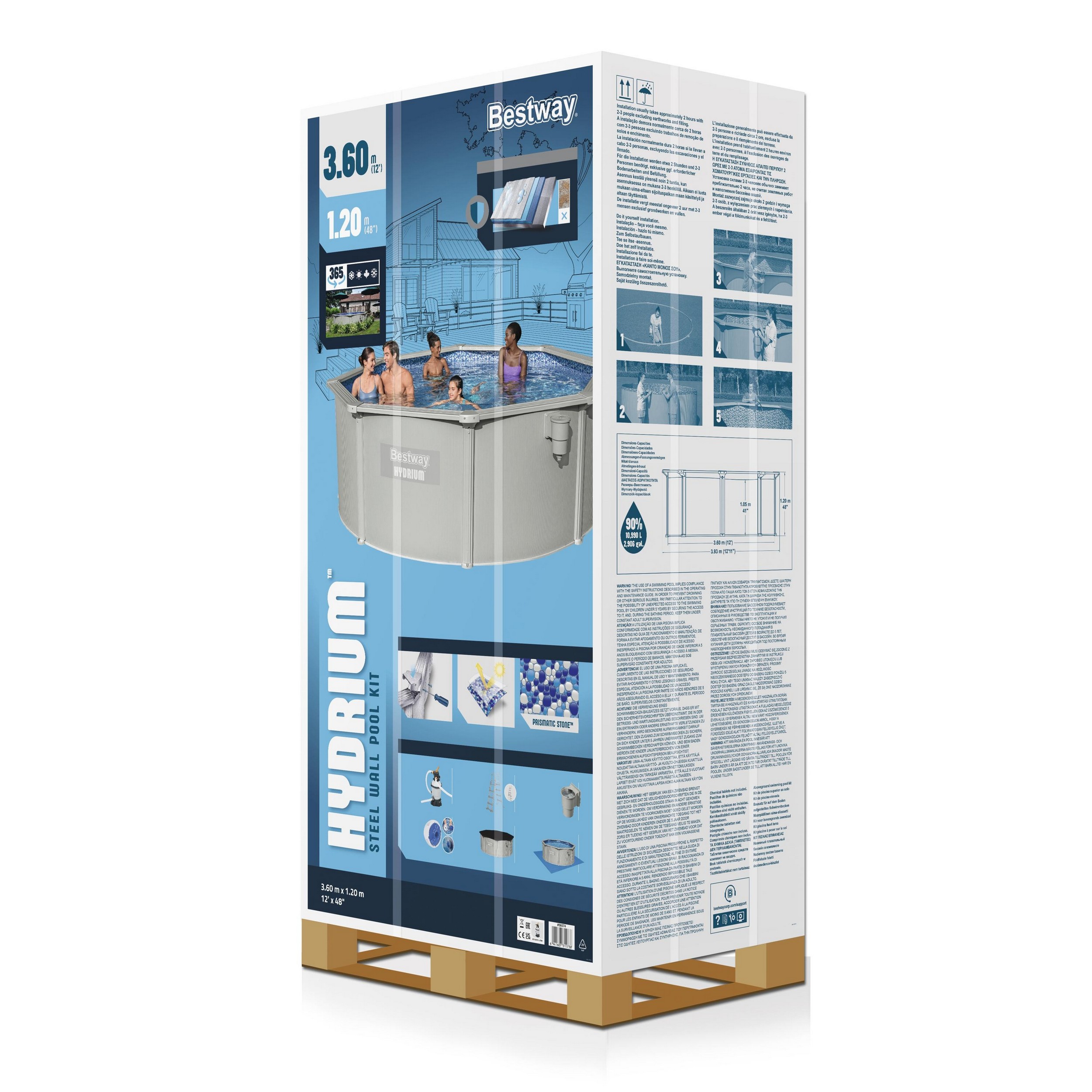 Bestway zwembad hydrium set (zandfilter) rond 366 - Afbeelding 15