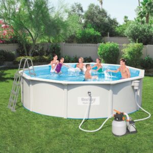 Bestway zwembad hydrium set (zandfilter) rond 457