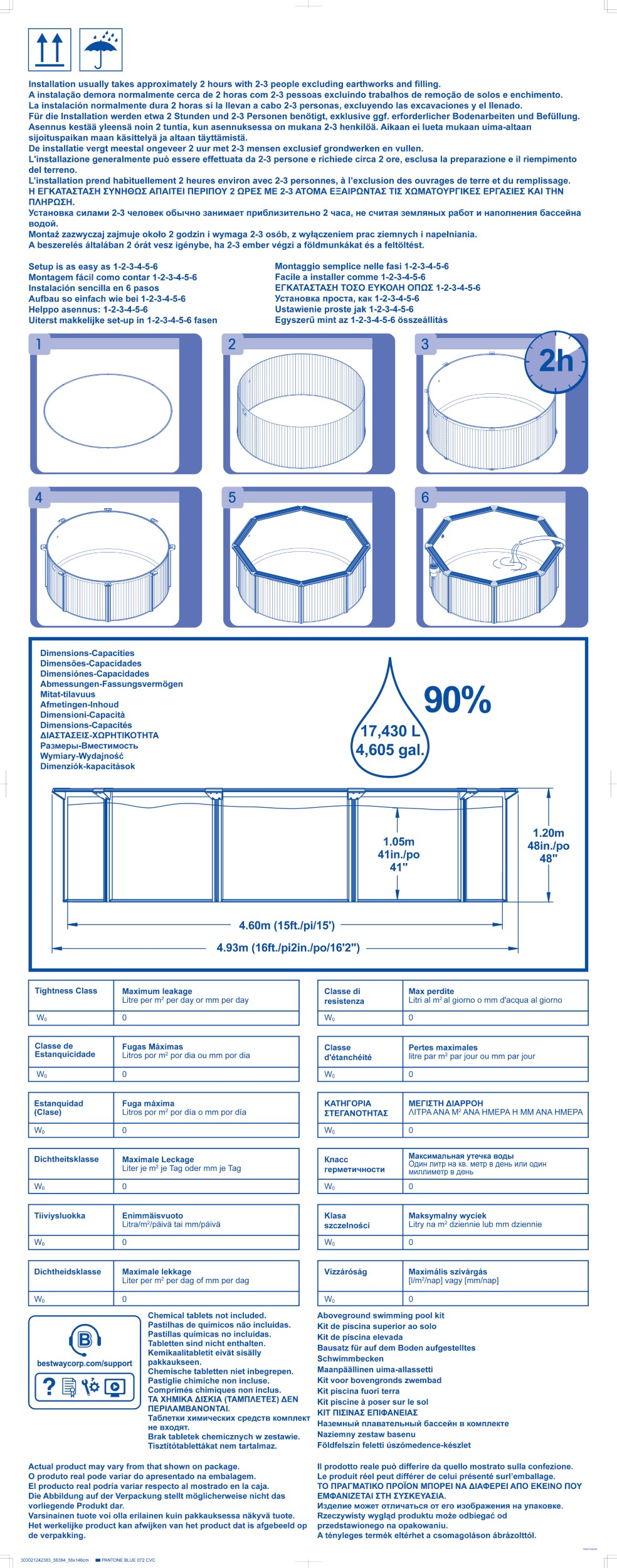 Bestway zwembad hydrium set (zandfilter) rond 457 - Afbeelding 7