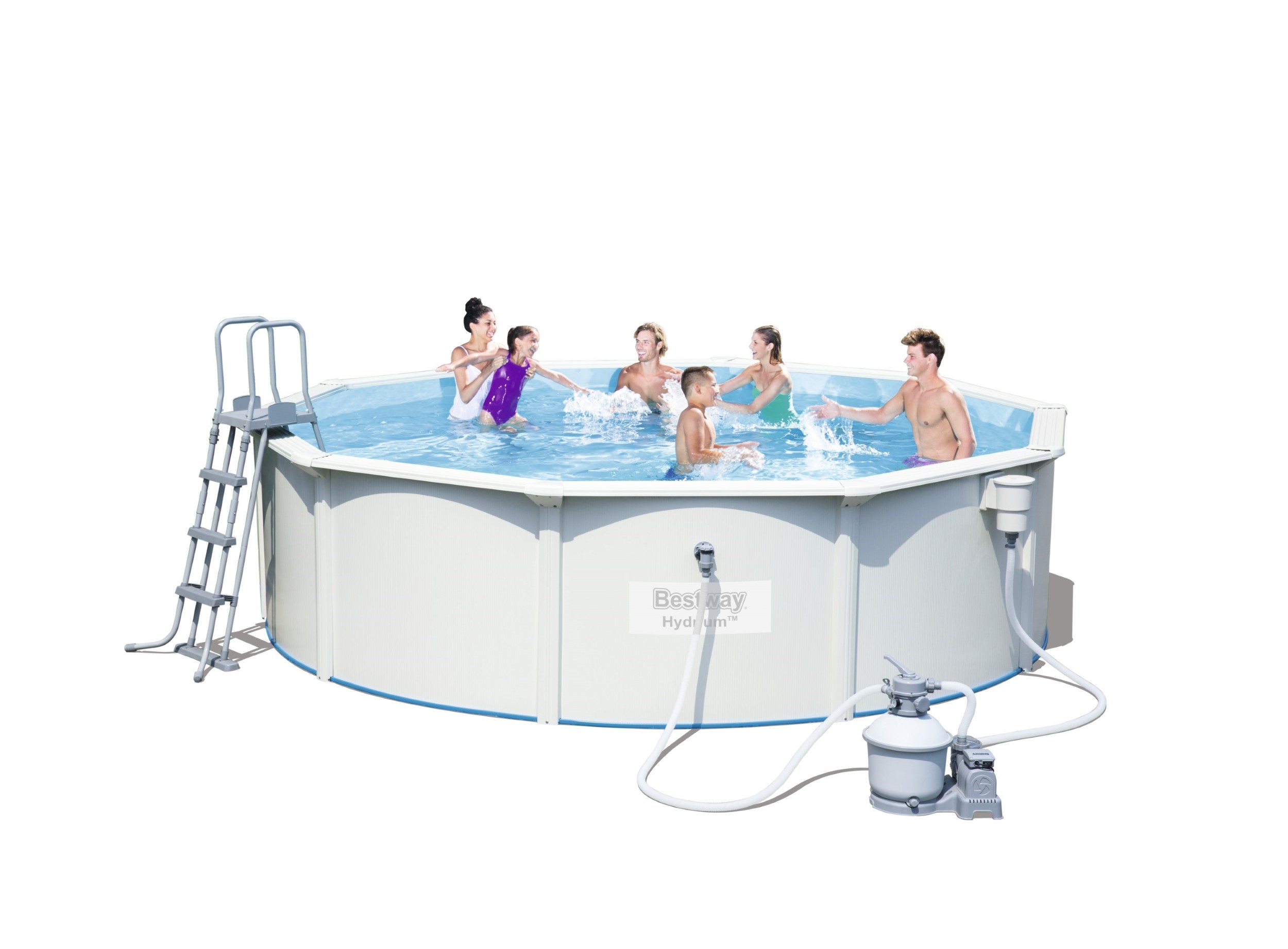 Bestway zwembad hydrium set (zandfilter) rond 457 - Afbeelding 8