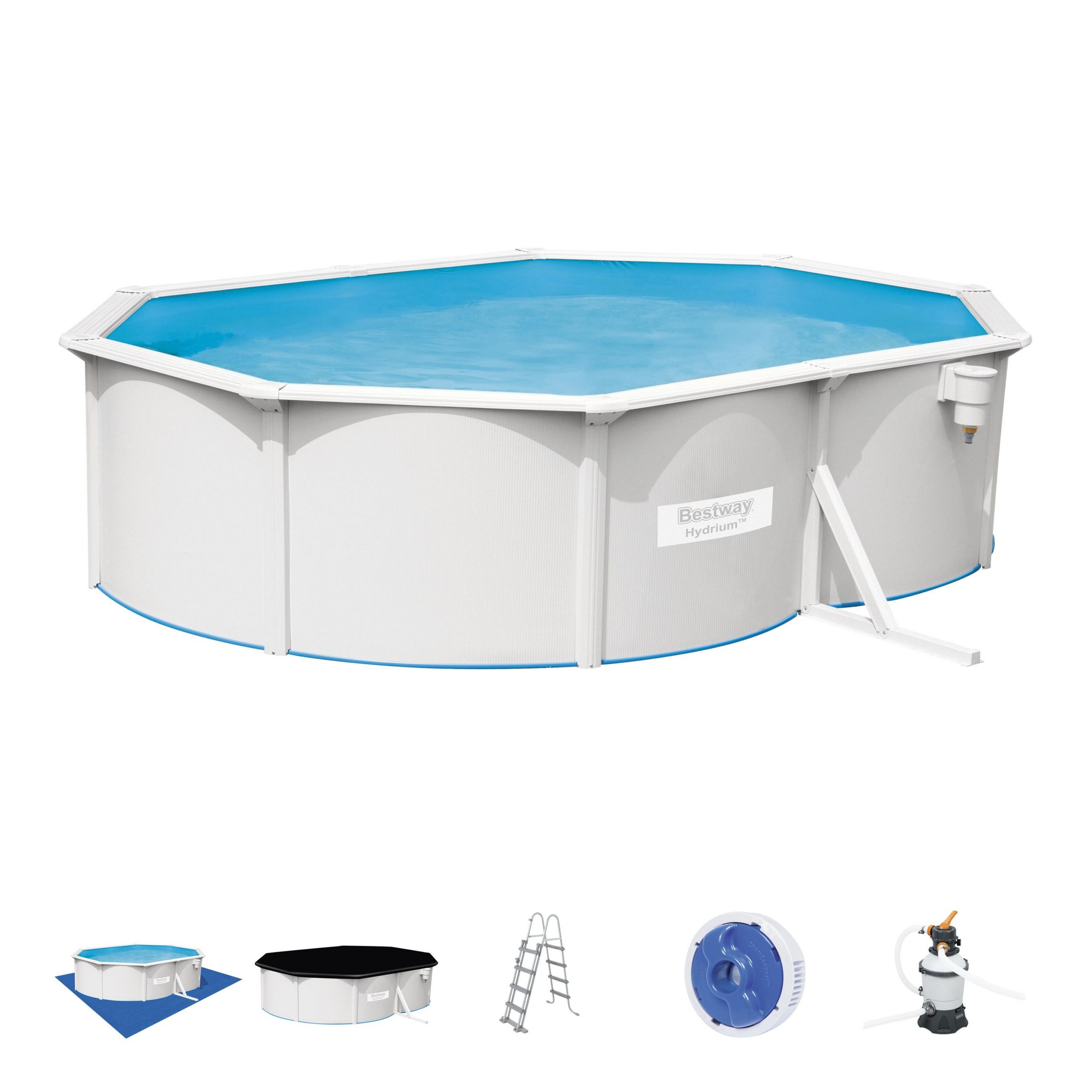 Bestway zwembad hydrium set (zandfilter) ovaal 500 - Afbeelding 2