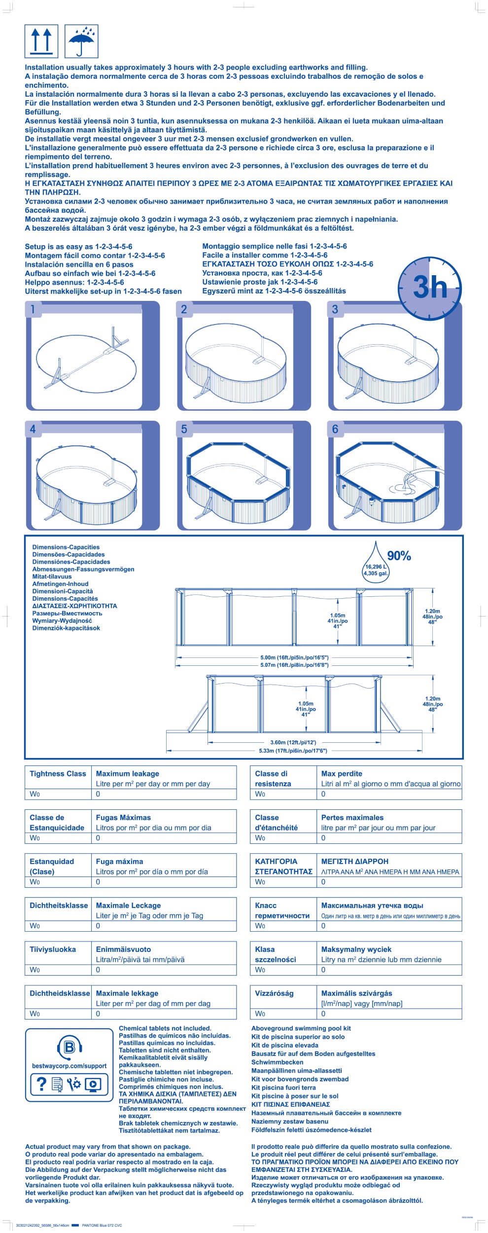 Bestway zwembad hydrium set (zandfilter) ovaal 500 - Afbeelding 3