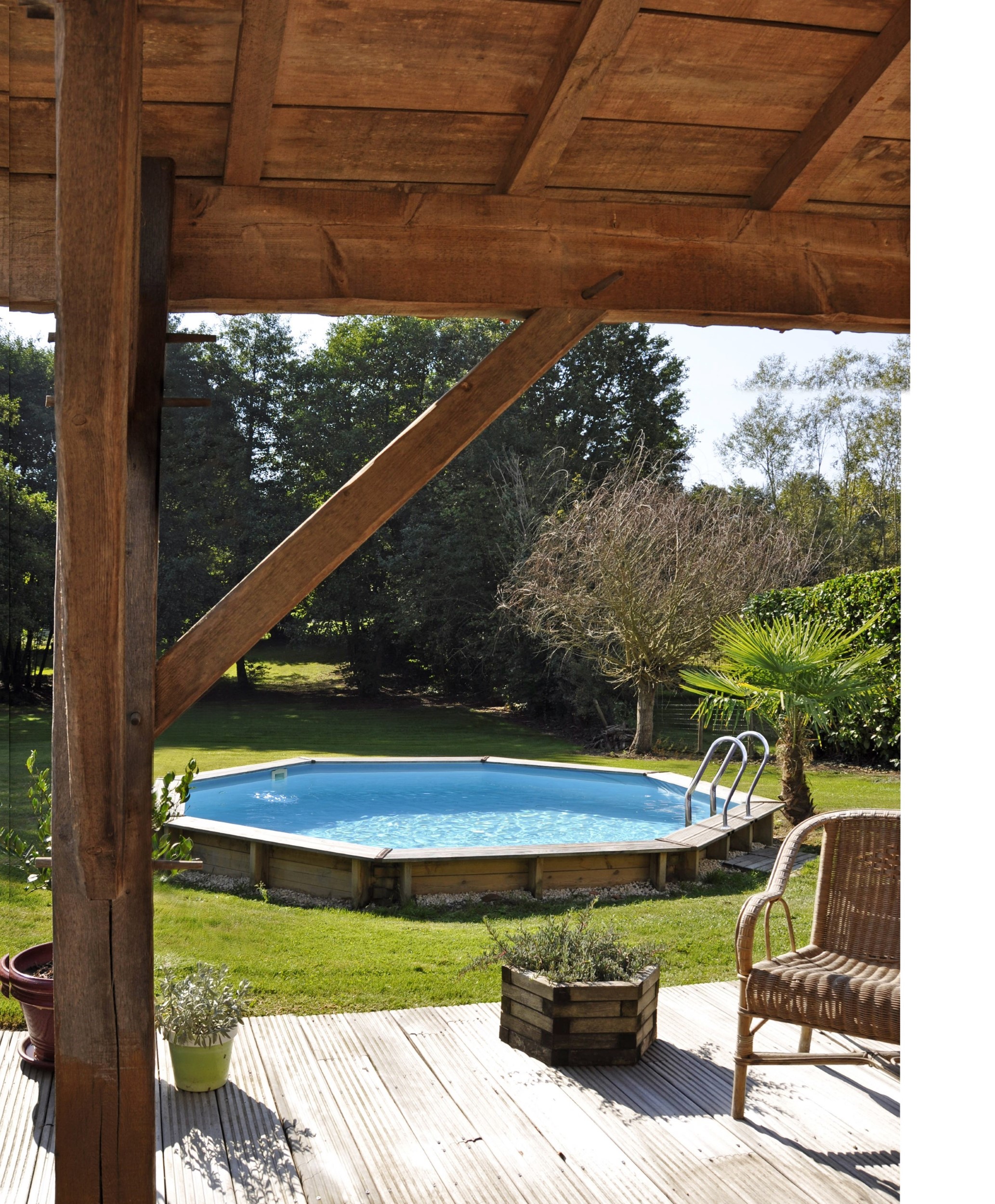 Gre zwembad normandie set grenen rond 500 - Afbeelding 12
