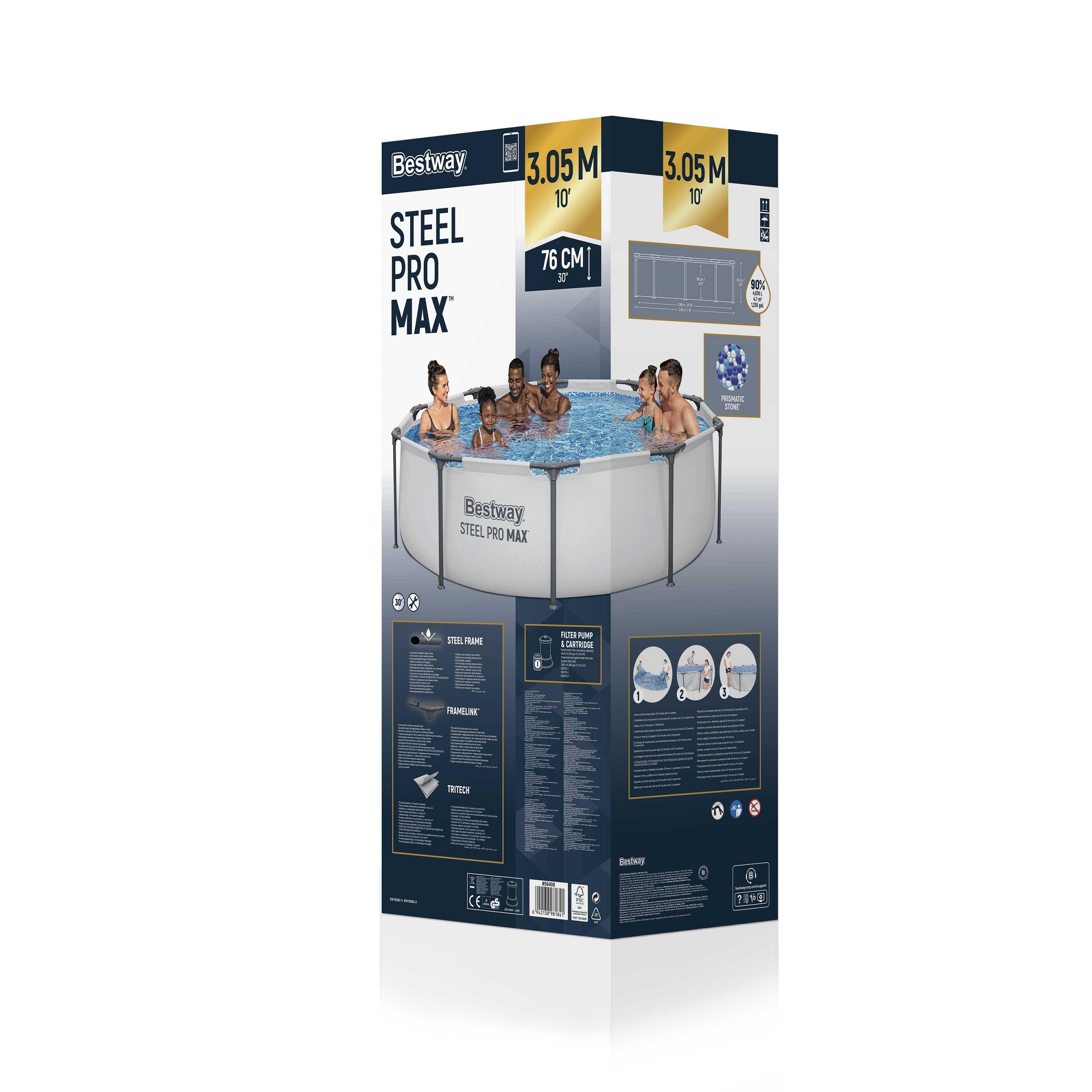 Bestway zwembad steel pro max set rond 305 - Afbeelding 2