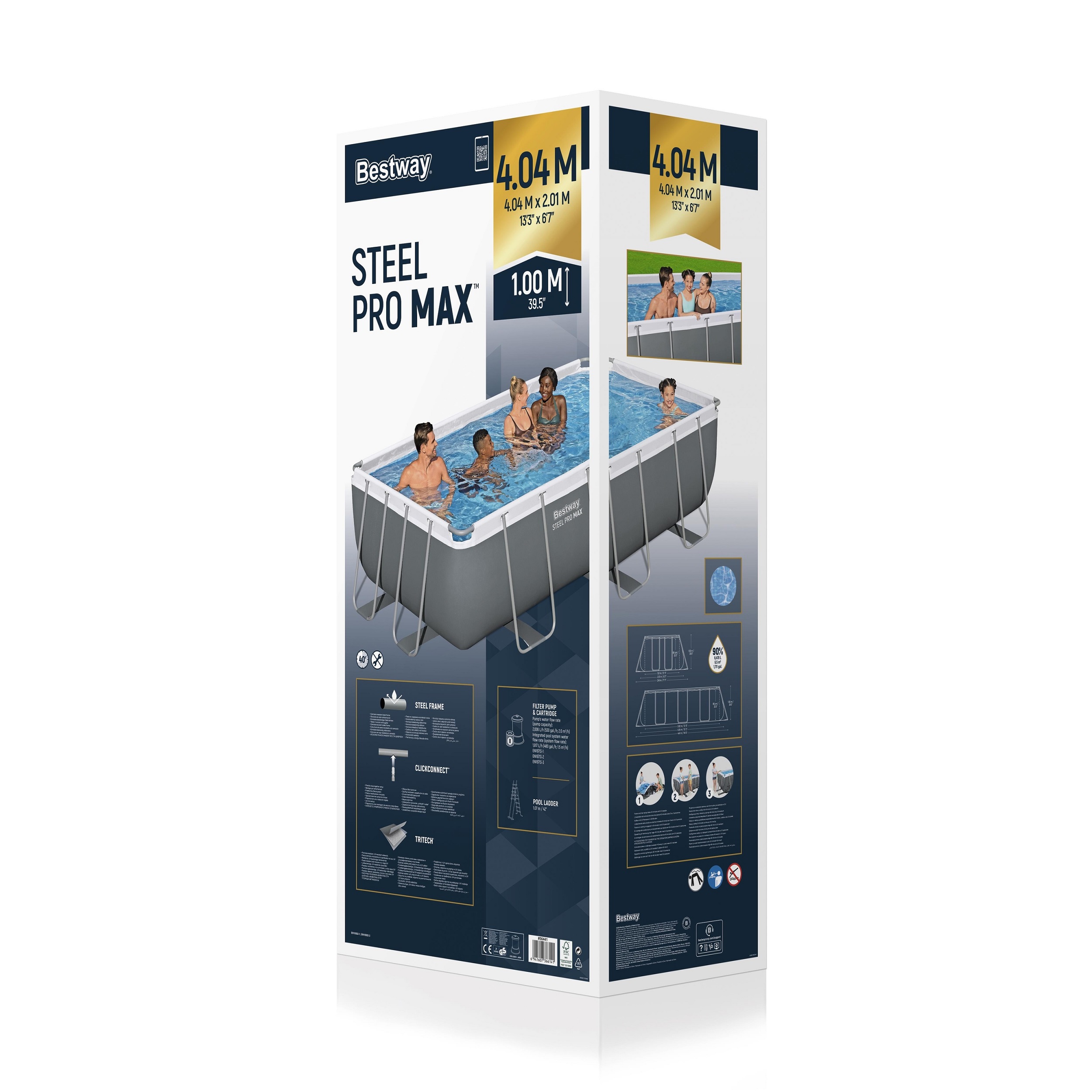 Bestway zwembad steel pro max set rechthoek 404 - Afbeelding 7