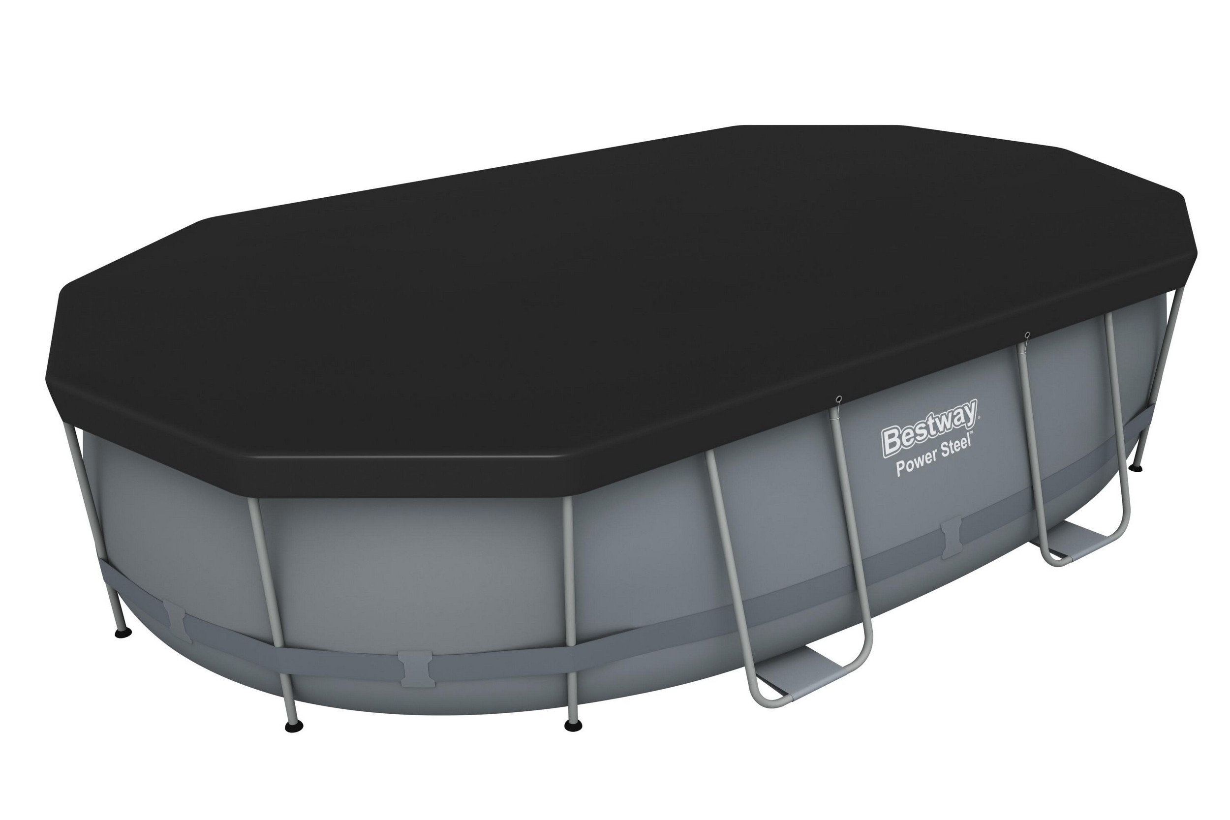 Bestway zwembad steel pro max set ovaal grijs 488 - Afbeelding 7
