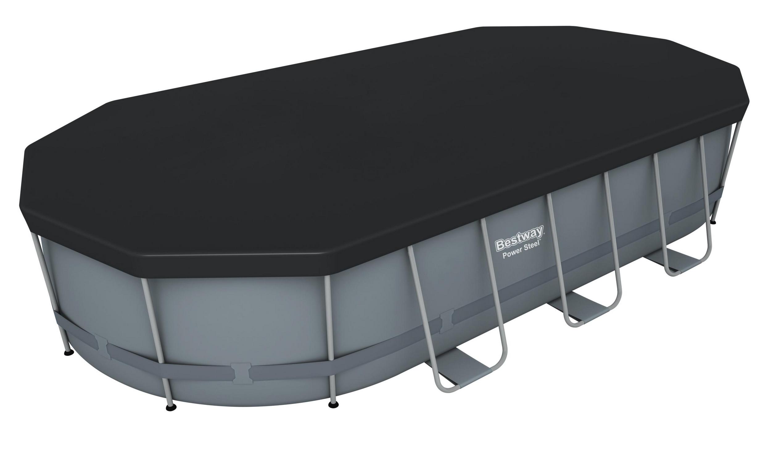 Bestway zwembad steel pro max set ovaal grijs 549 - Afbeelding 3