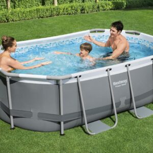Bestway zwembad steel pro max set ovaal grijs 305