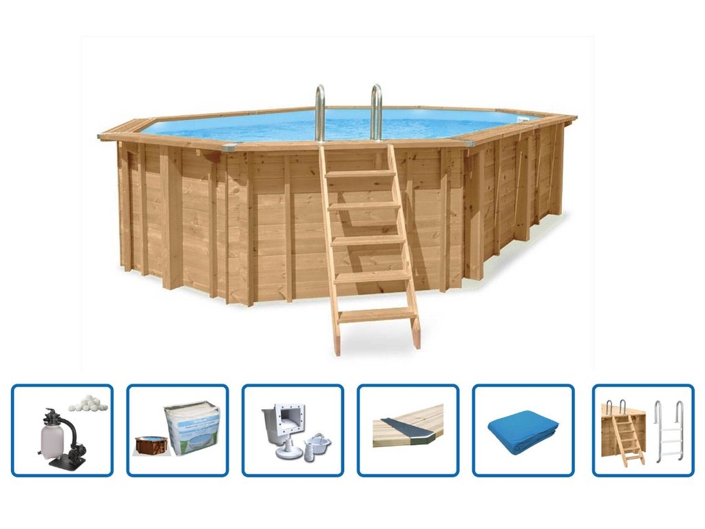 Woody ovaal 8,40 x 4,90 / 1,36m