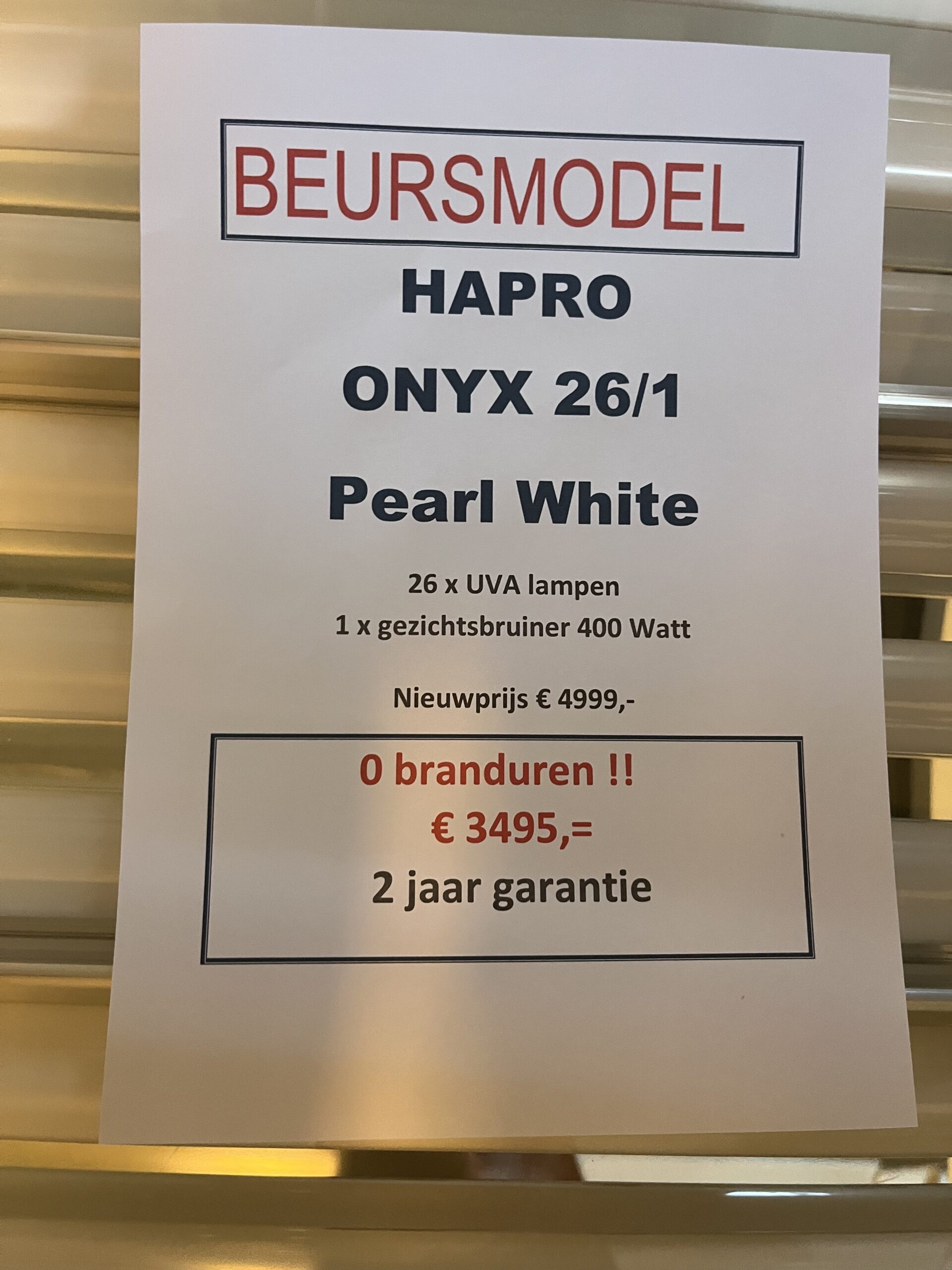 Hapro Onyx 26/1 C Pearl White BEURSMODEL - Afbeelding 5