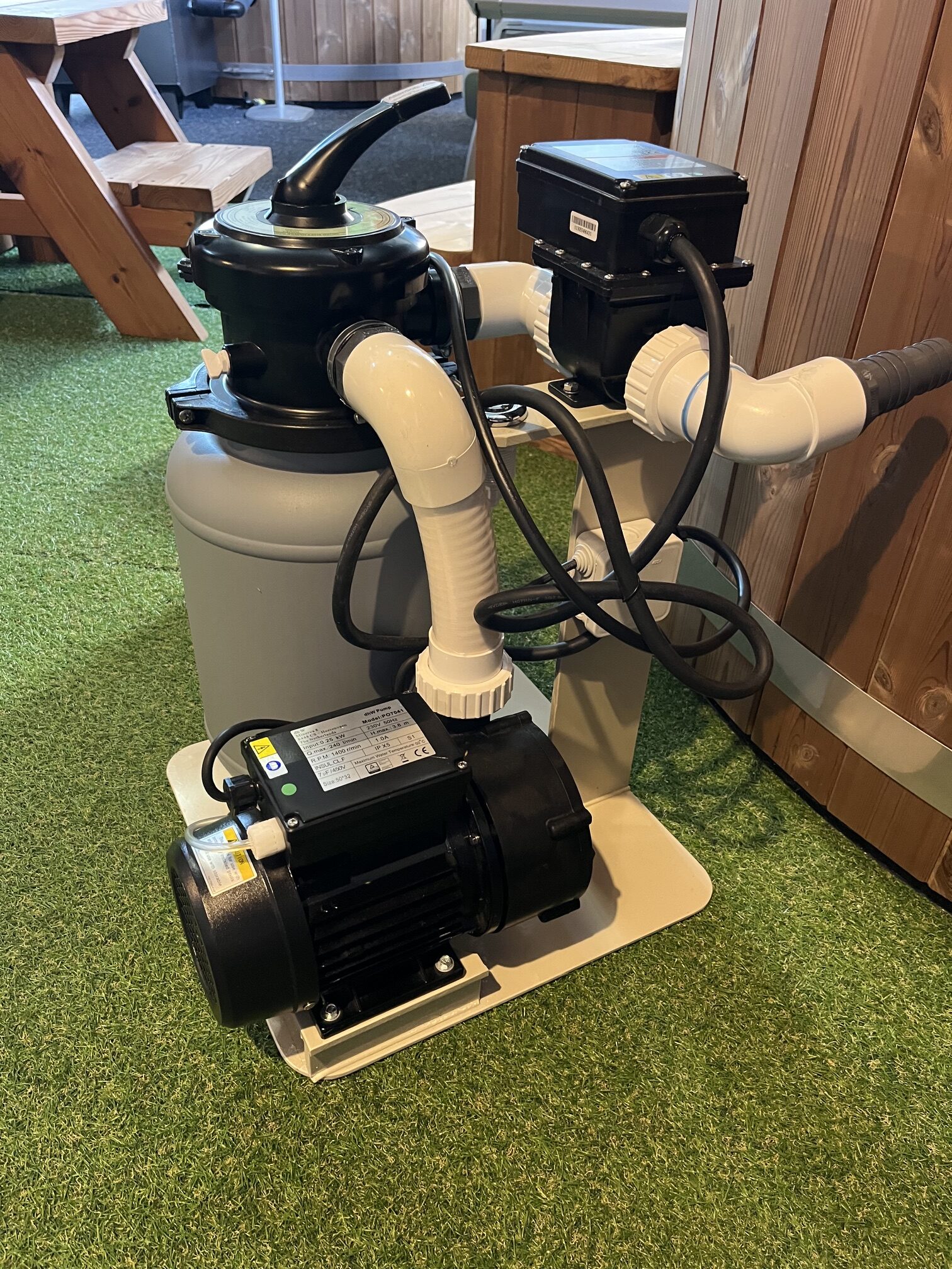 Zandfilter en 3 kW heater